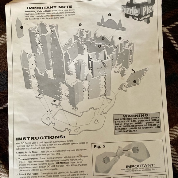 Camelot Castle Puzzle Plex 3-D Jigsaw Puzzle 500 pieces Sealed 1993 Old World - Picture 7 of 12